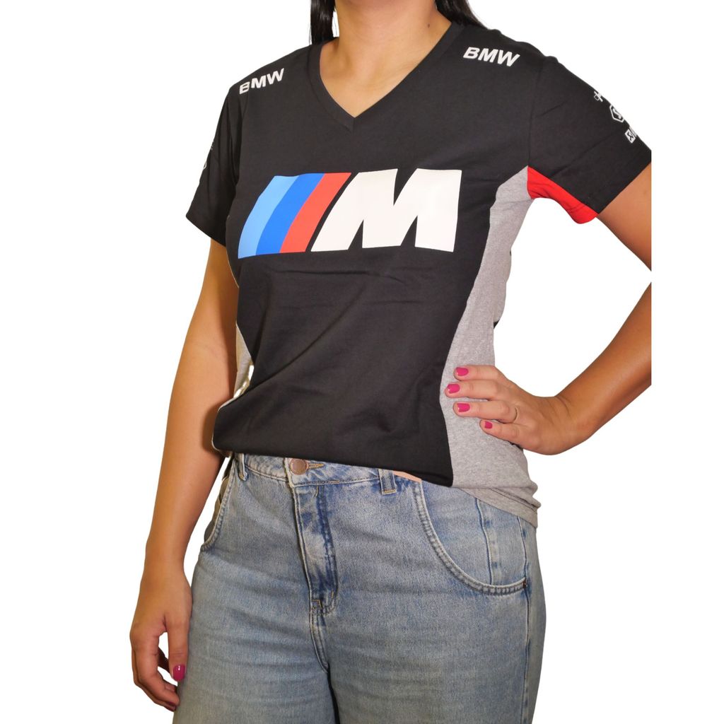 Camiseta Feminina BMW Performance Preta AllBoy