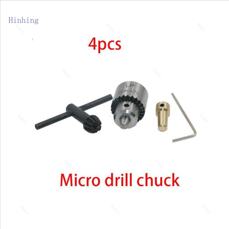 Hinhing Micro Mandris De Broca , Fixação Da Mandíbula Do Motor , Eixo Montado Em Cone De 0 3-4mm Com Chave 3 17mm , Mini