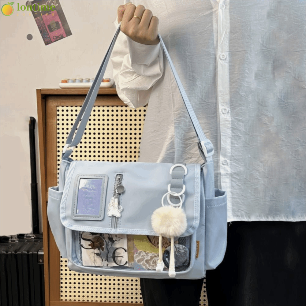 Bolsa Crossbody Transparente LONTIME , JK Ita À Prova D'água Y2K , Bolsas Escolares Leves Harajuku