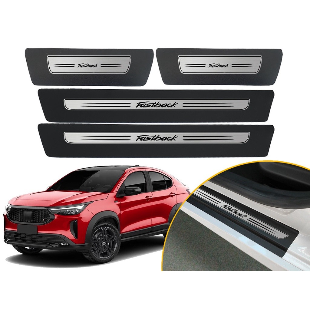 Jogo De Soleira Adesiva Porta Modelo Drop Carro Fastback 2022 2023