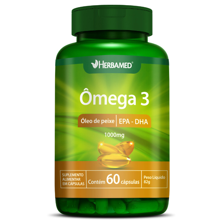 Ômega 3 1000 MG 120 Cápsulas Herbamed. em Oferta na Shopee