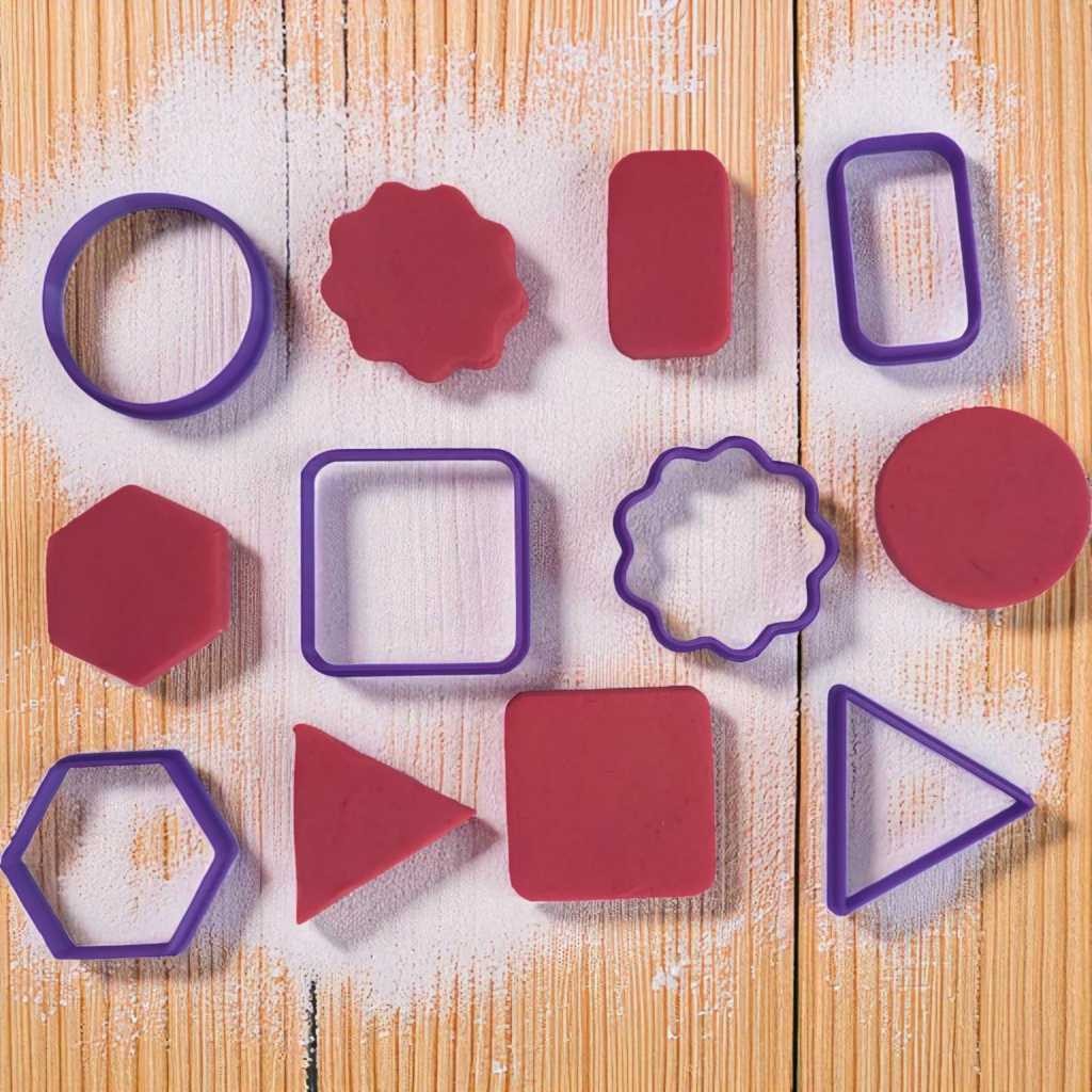 Cortadores Geométricos em PLA - KIT 6 Formas Básicas | Ideal para Biscoitos, Massinhas e Doces