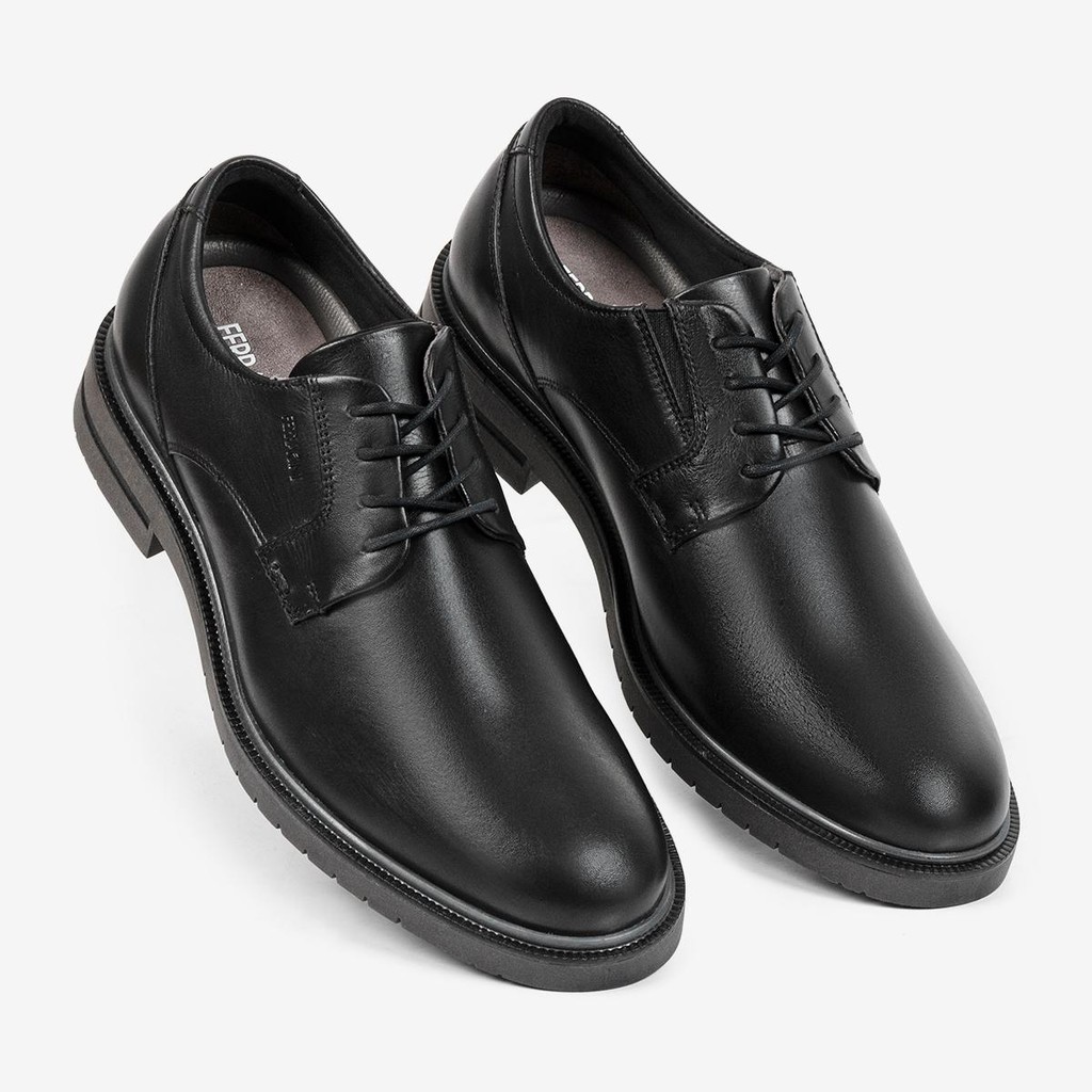 Sapato Casual Masculino Ferracini Social Elegante Sola Tratorada Firenze Preto 5436-704G