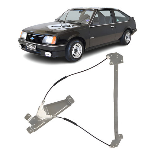 Maquina De Vidro S/motor Elétrico Fix. Carto - Lado Direito