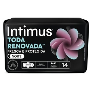 Absorvente Intimus Toda Renovada Noturno Suave c/Abas 14un em Oferta na Shopee