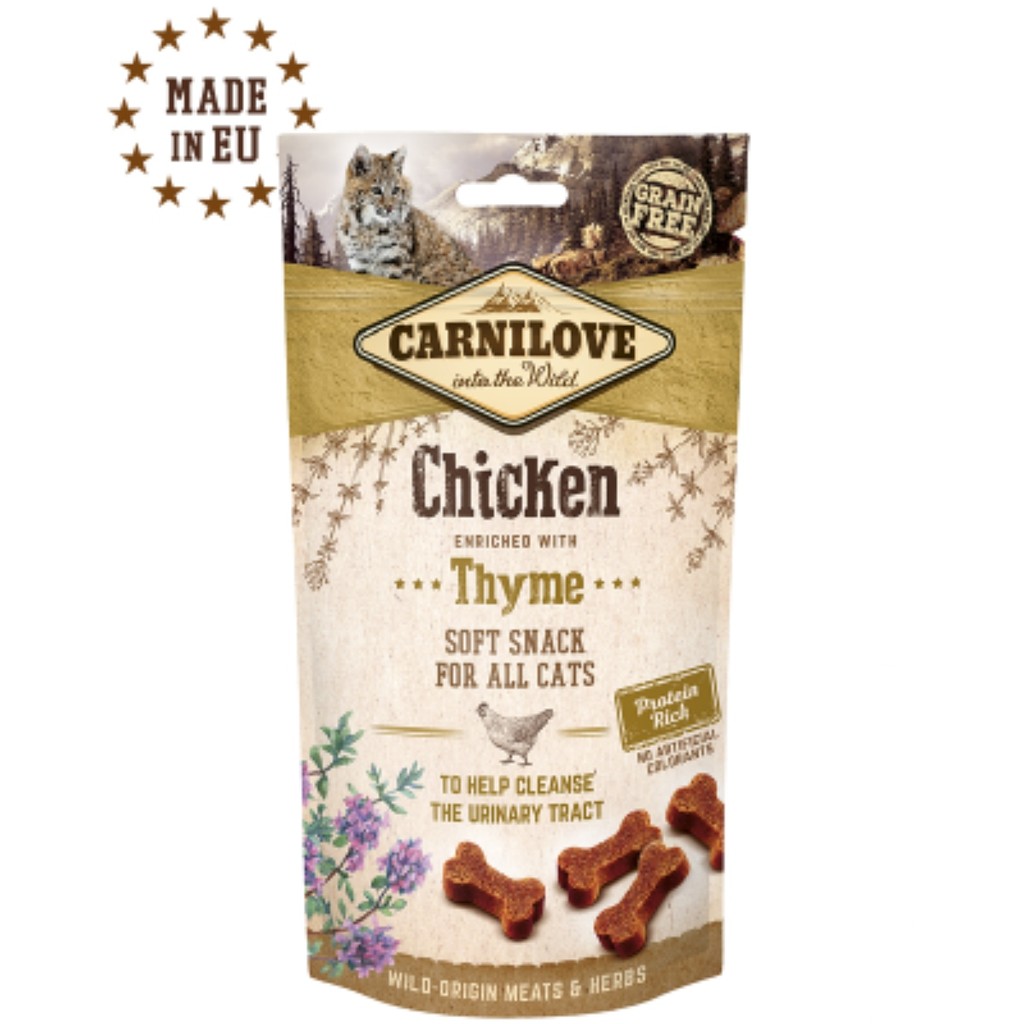 Carnilove Petisco Premium Semi-Úmido Frango Enriquecido com Tomilho Para Gatos