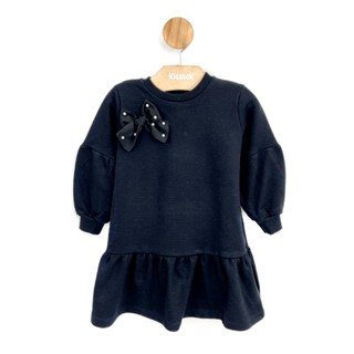 Vestido Menina Tricot Flanelado Laço - Angerô em Oferta na Shopee