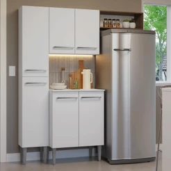 Armário de Cozinha Compacta 156 cm Emilly Madesa 03