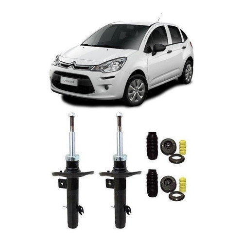 Par Amortecedor Dianteiro + Kit Batente Citroen C3 2013 Á 19 em Oferta na Shopee