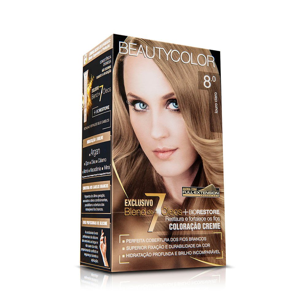 Coloração Beauty Color 8.0 Louro Claro em Oferta na Shopee