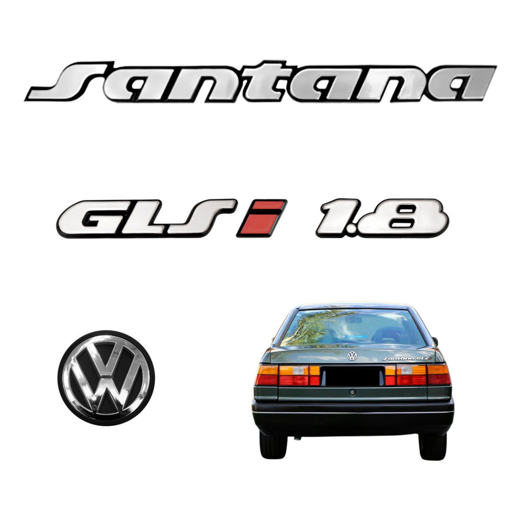 Emblemas Santana Glsi 1.8 + Vw Mala - 1991 À 1998