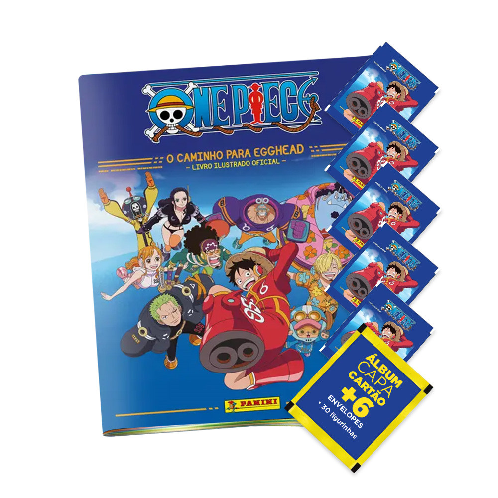 One Piece Egghead 2025 - Álbum Capa Cartão + 06 envelopes (30 Figurinhas) - Novo em Oferta na Shopee