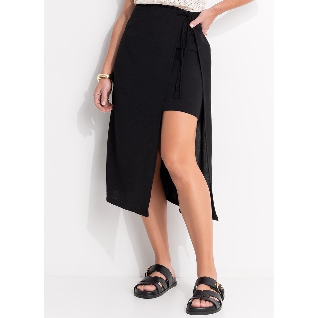 Saia Em Air Flow Preto Quintess em Oferta na Shopee