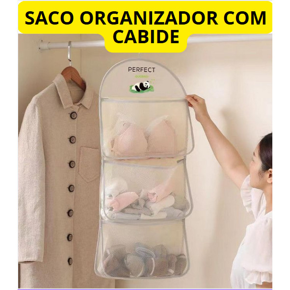 Organizador de Cabide para Guarda-Roupa – Calcinha, Sutiã, Cueca, Meias e Lenços