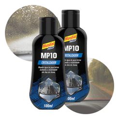 Kit 2 Cristalizador de Vidro Automotivo Líquido 100ml Proteção Anti Água Brilho Parabrisa Carro