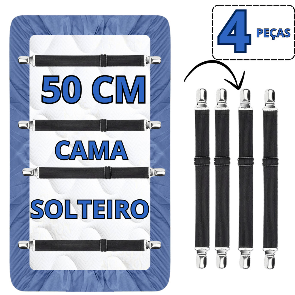 Prendedor Lençol Com Elástico Ajustável Para Colchão Cama Sofa lençol 2 Pontas Solteiro