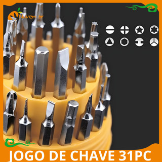 Kit Jogo Ferramenta 31 Peças Precisao Chaves Alen Torx Fenda Philips Y Pontas De Chaves Diversas NUVEM em Oferta na Shopee