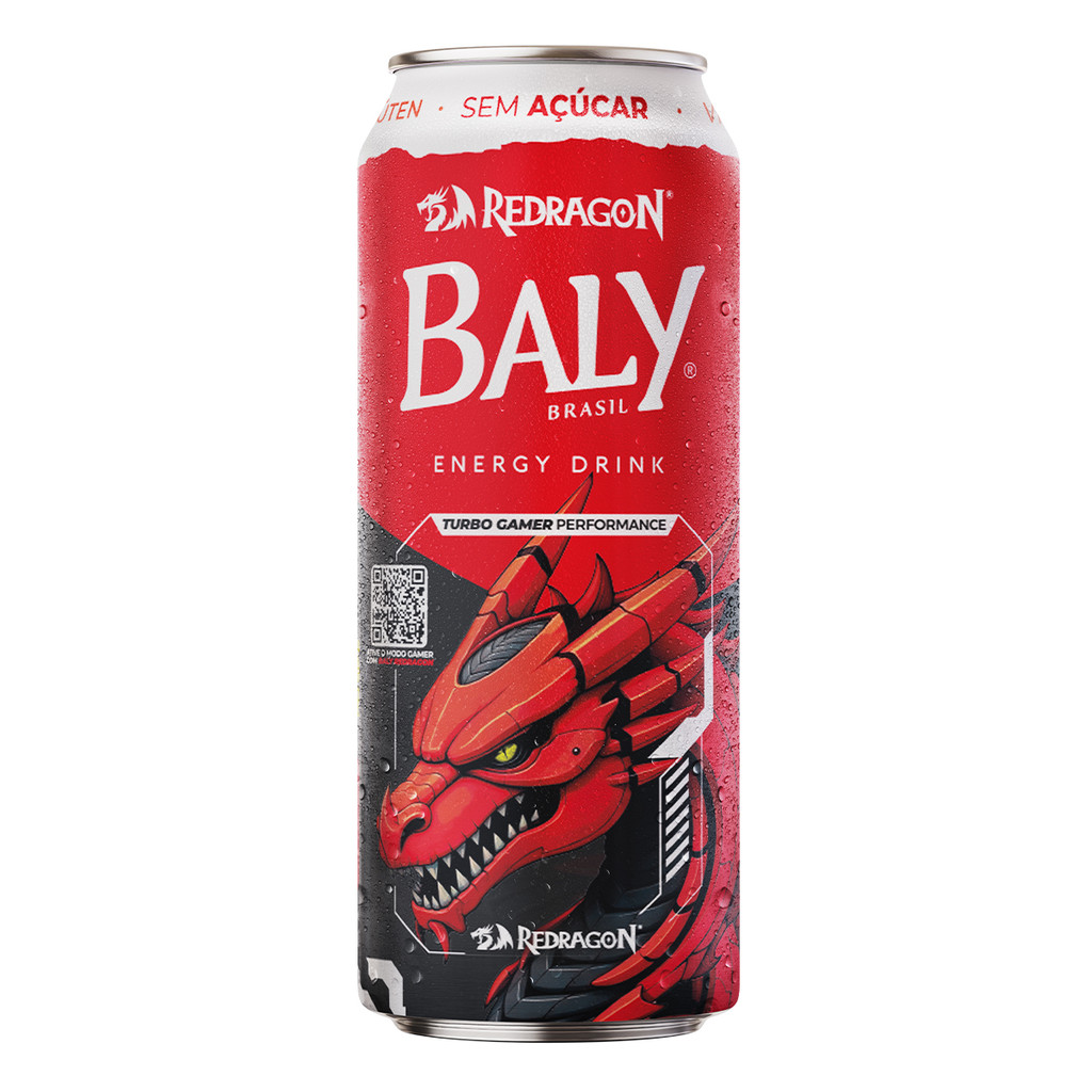 Imagem Energético Baly Energy Drink Gamer Redragon 473ml