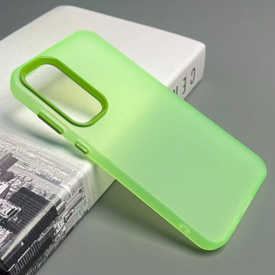 Capa De Telefone De Cor Verde Para Samsung A17 A07 A06 5G S25 S24 S23 Ultra Plus FE A55 A35 A25 A16 A15 A05S A06 A05 A56