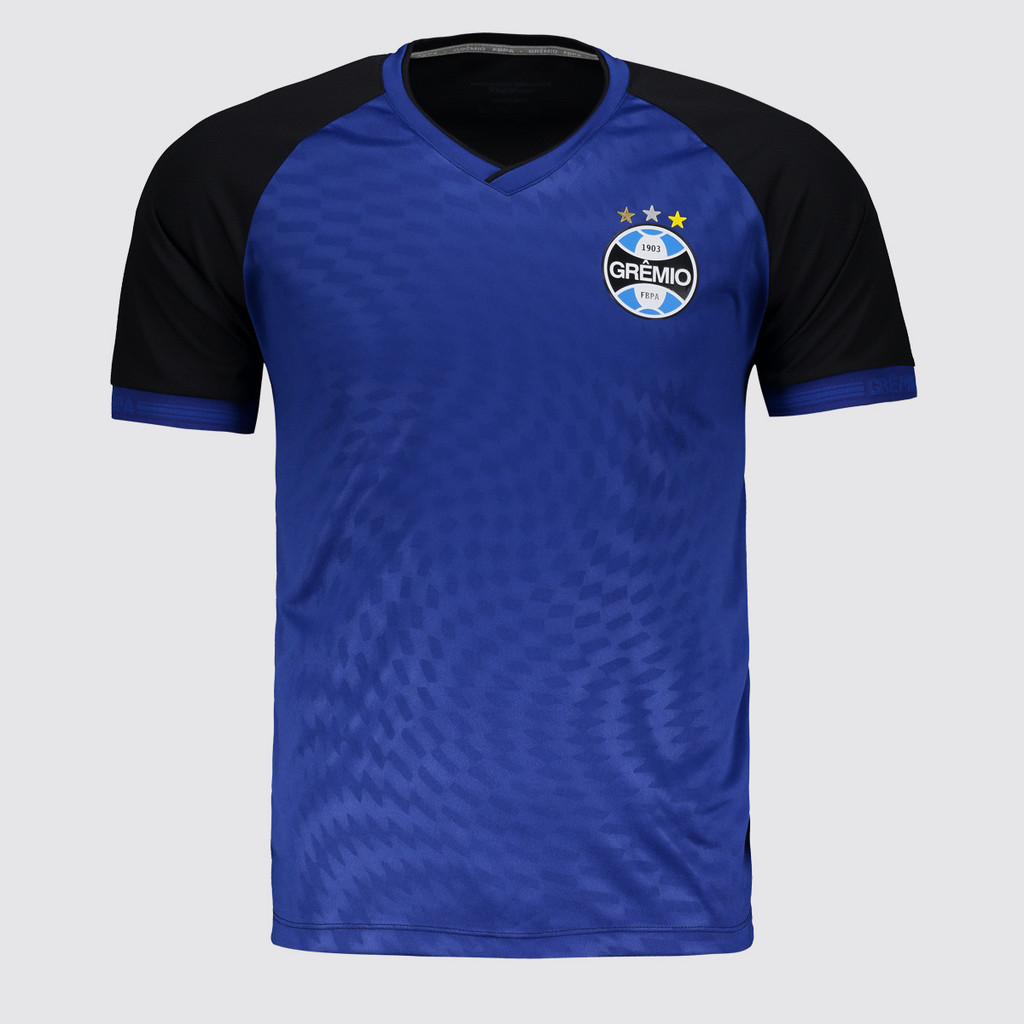 Camisa Grêmio Eletric Azul e Preta em Oferta na Shopee