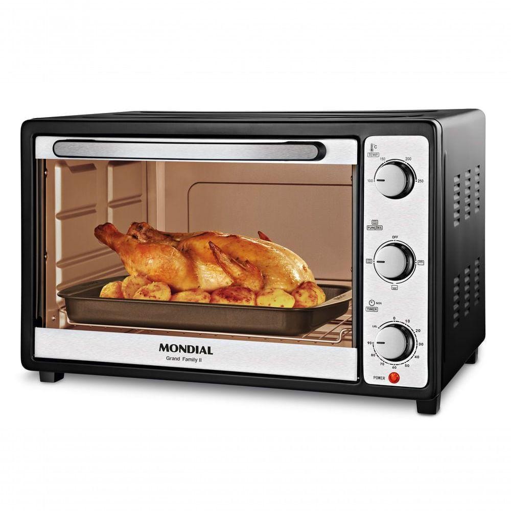Forno Elétrico 52L Grand Family II Mondial Preto/inox 1800W FRN-52-B 220V em Oferta na Shopee