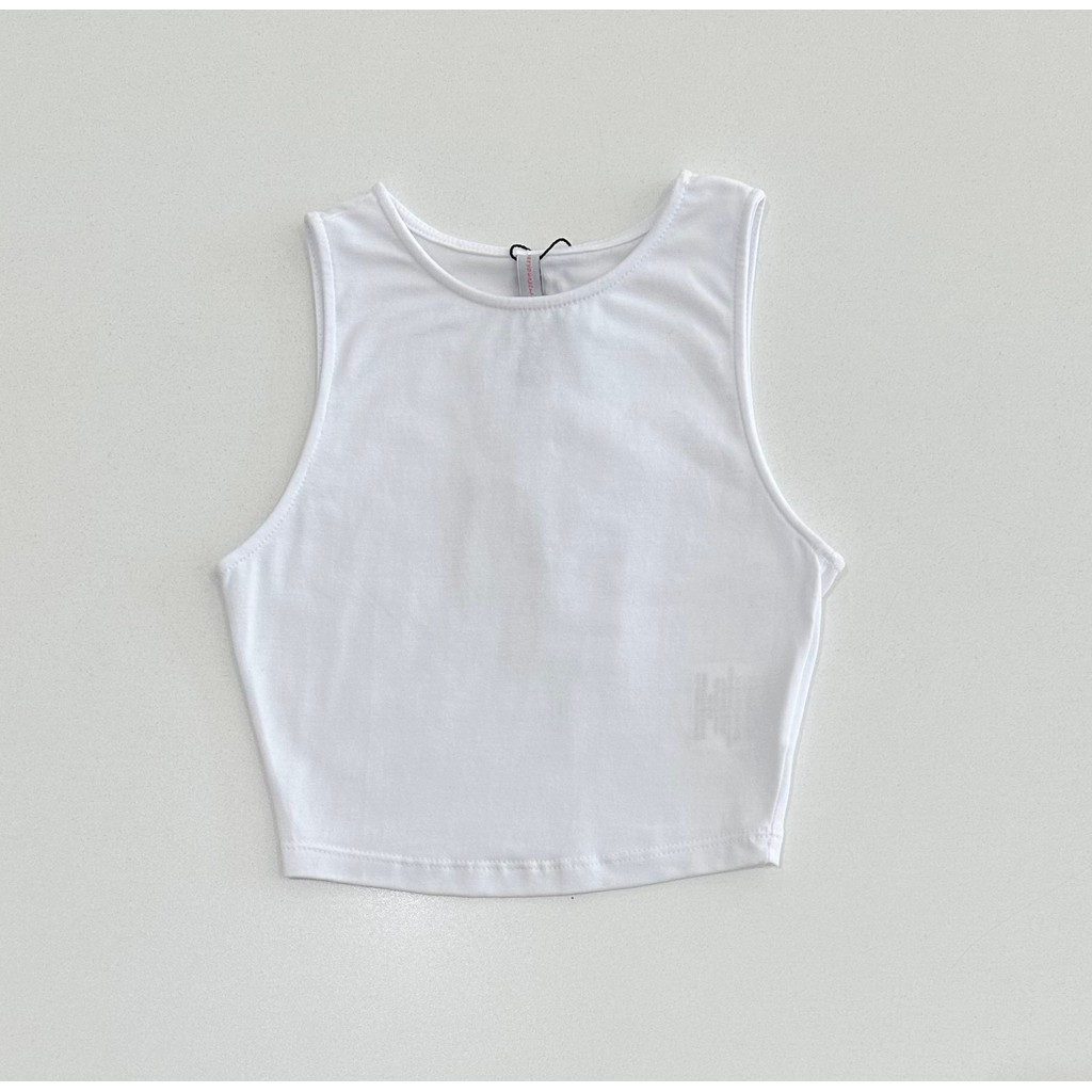 Regata Cropped Authoria Feminina Branca Básica Versátil Casual Conforto Moda Jovem Estilo Fashion Look