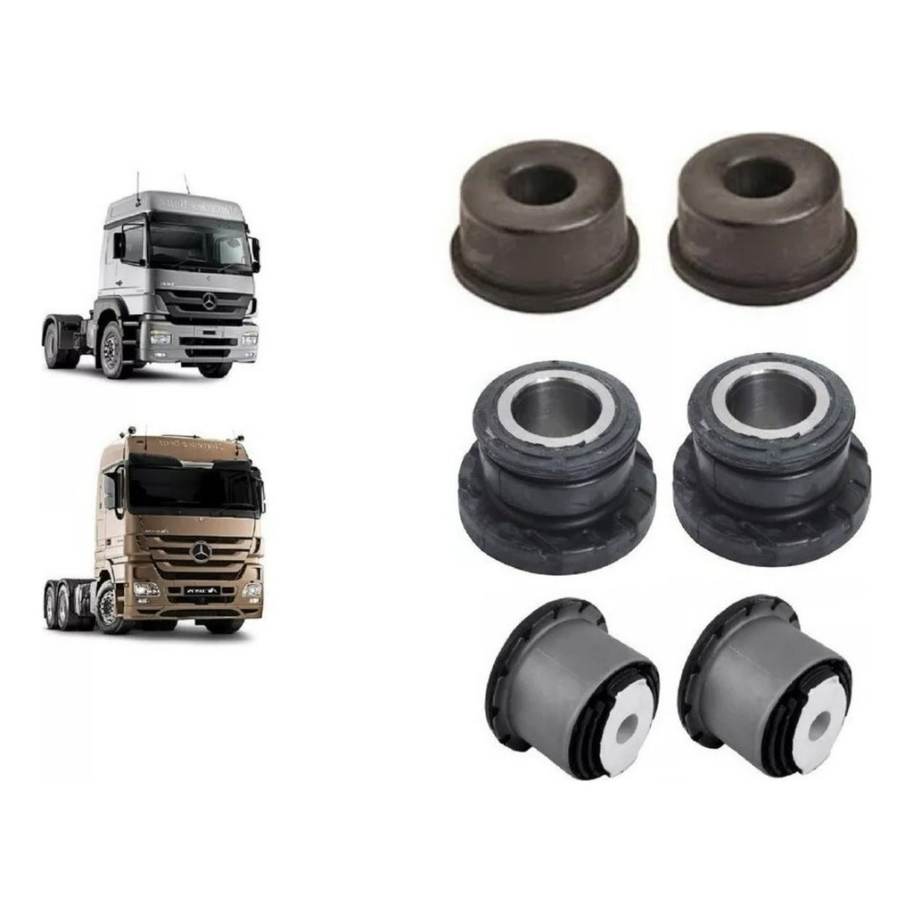 Kit 6 Bucha Coxim Da Cabine Para Mercedes Axor / Actros
