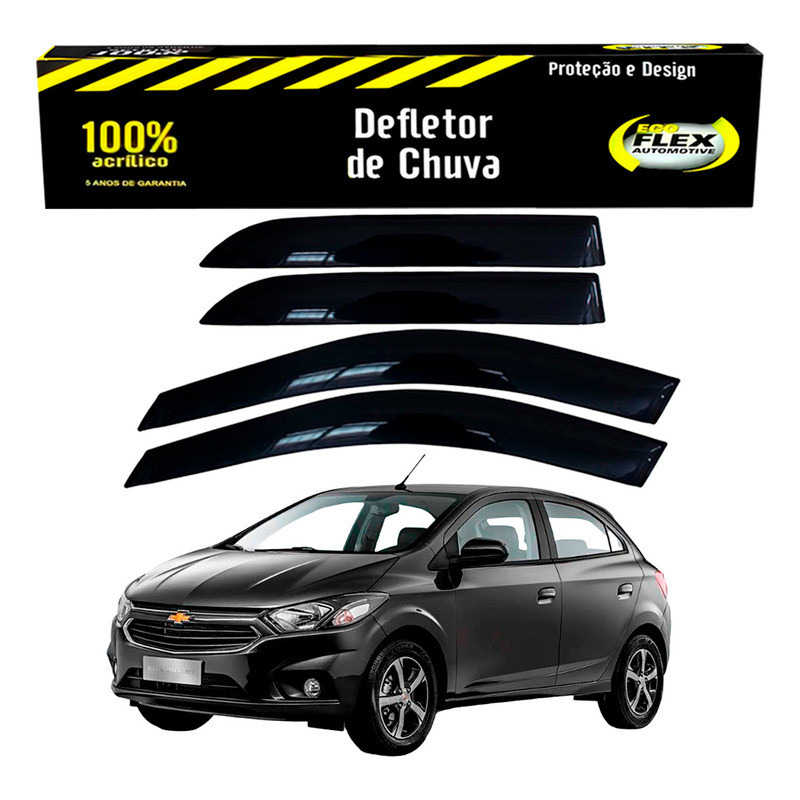 Jogo Calha Defletor Chuva Chevrolet Onix 1.0 1.4 2017 A 2019 em Oferta na Shopee