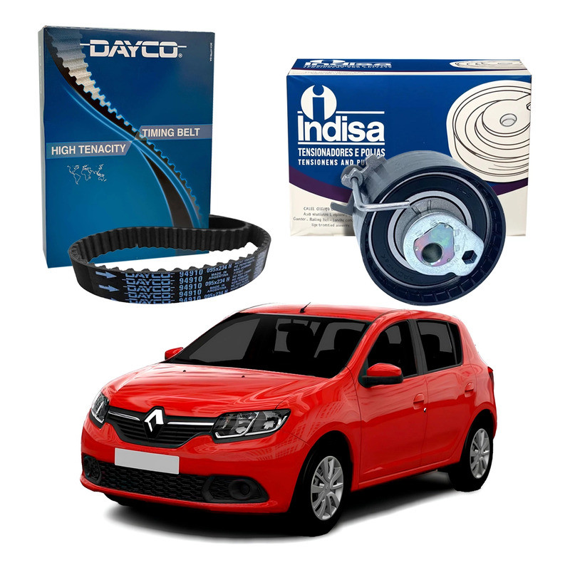Kit Correia Tensor Sandero 1.0 16v 2015 A 2017 em Oferta na Shopee