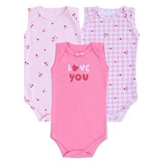 Kit Body Kiko Baby Manga Regata Estampa Morangos 3 Peças em Oferta na Shopee