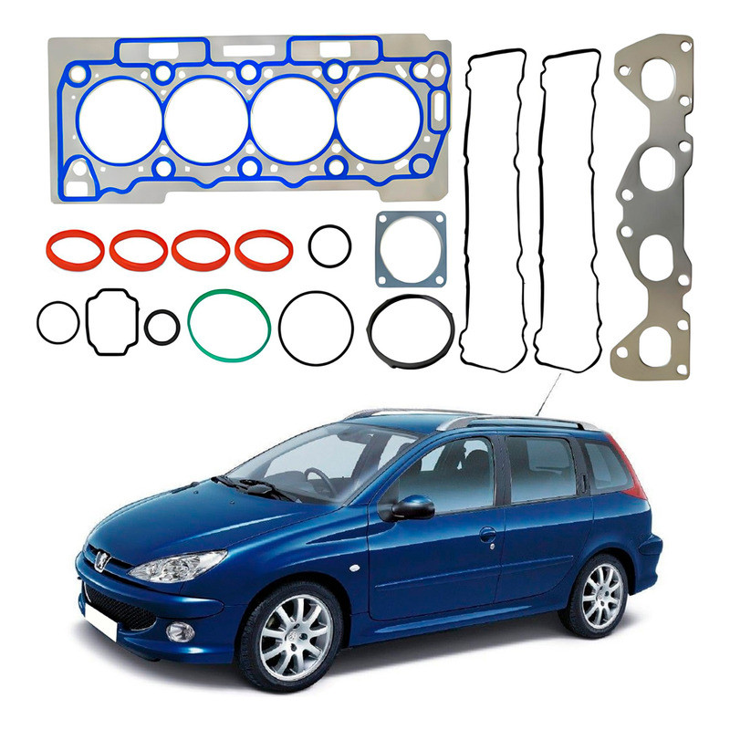 Jogo Junta Cabeçote Peugeot 206 Sw 1.6 16v 2000 A 2007 em Oferta na Shopee