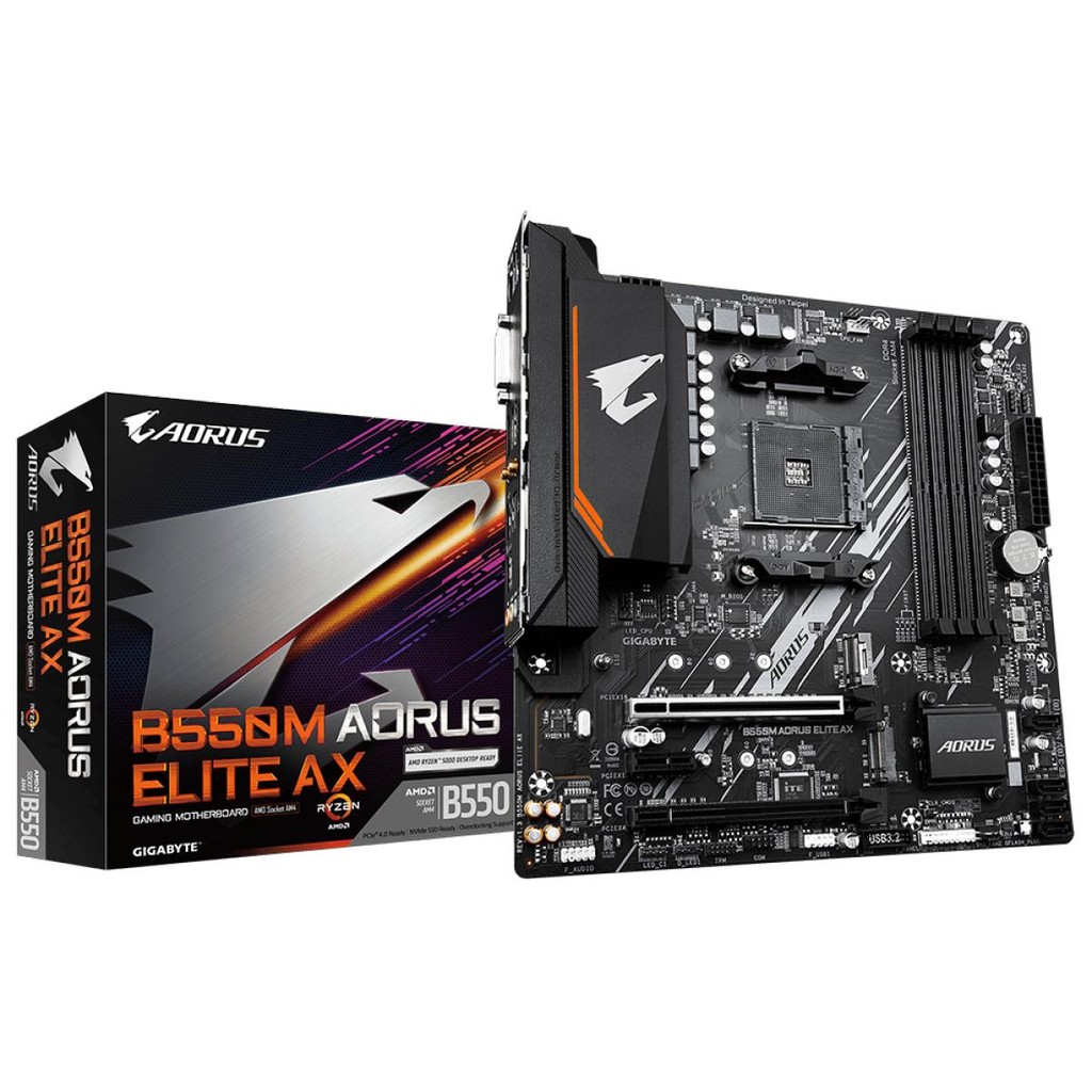 Placa Mãe Gigabyte B550M AORUS Elite AX, Chipset B550, AMD AM4, mATX, DDR4