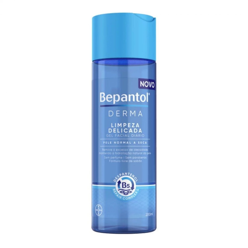 Gel de Limpeza Facial Bepantol Derma Limpeza Delicada com 200ml