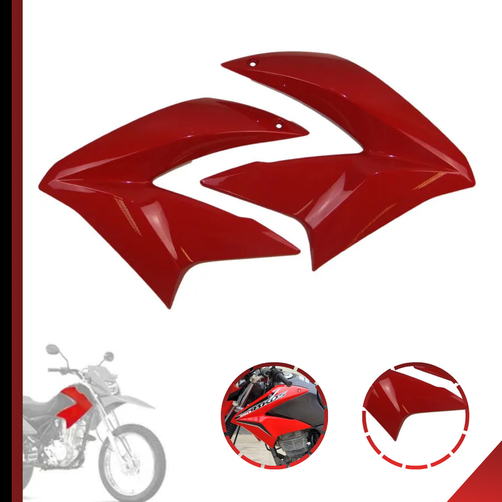 Aba Do Tanque Bros 125 2013 A 2014 Asinha Aleta Vermelho