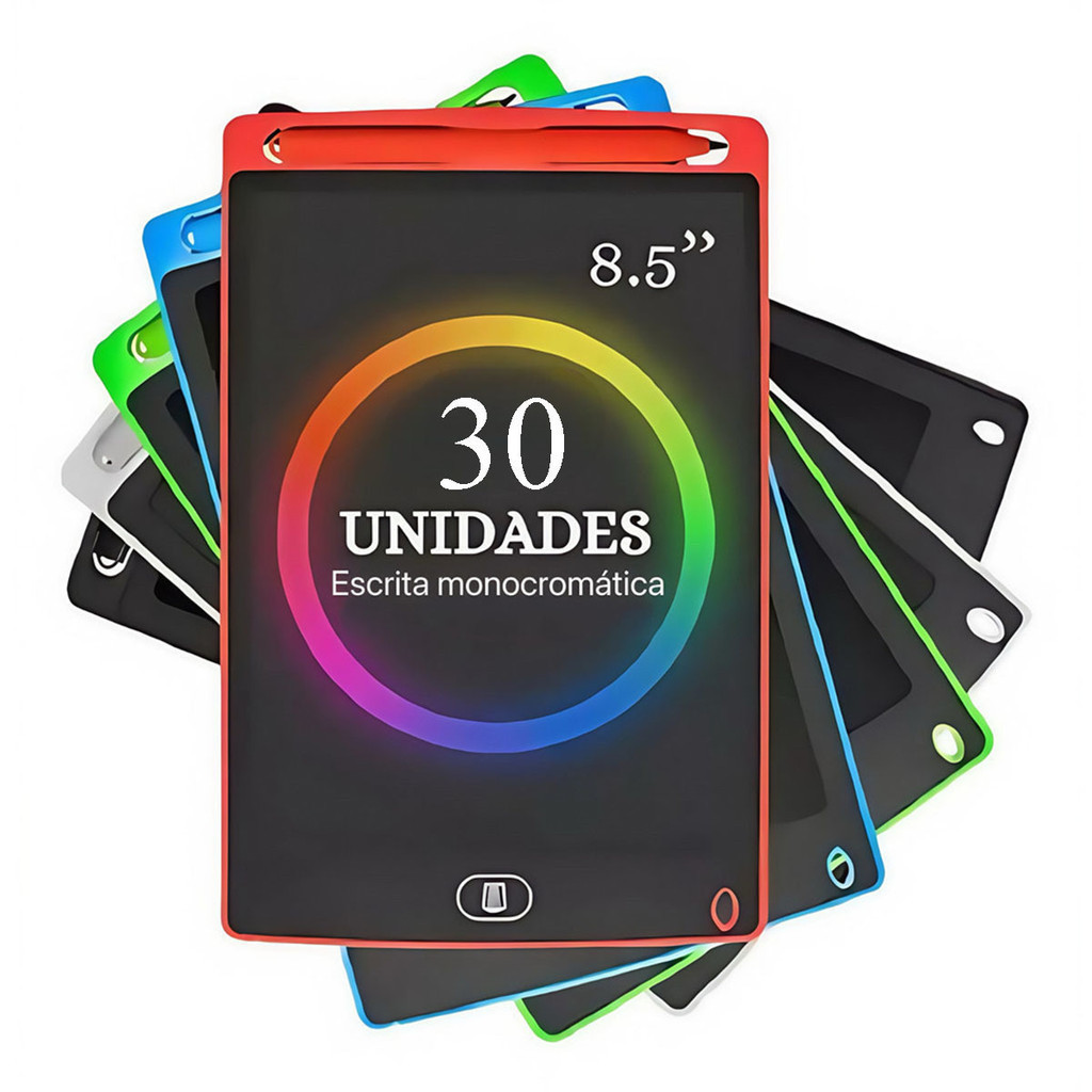 Kit 30  Tablete de escrita infantil monocromático marisa