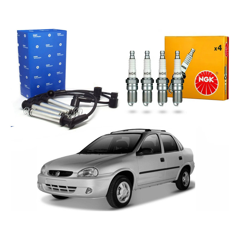 Kit Vela Ngk Cabo, Corsa Classic 1.0 1.6 8v Mpfi 1997 A 2006 em Oferta na Shopee