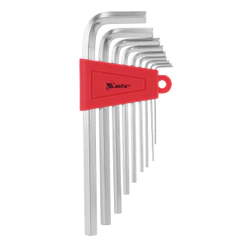 JOGO DE CHAVE ALLEN LONGA, ACABAMENTO ACETINADO, CROMO VANADIO, 1,5-10MM, 9PCS // MTX