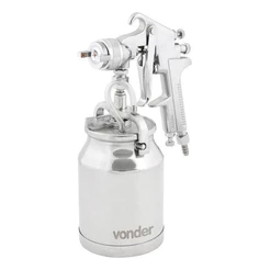 Pistola Pintura PSV100 Bico 1,8mm Caneca Alumínio 1L Vonder