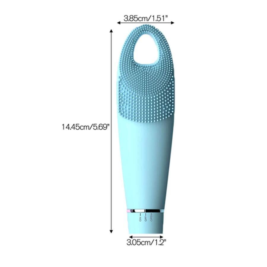 Escova Limpeza Facial Massageador Anti-acne Esfoliante Azul