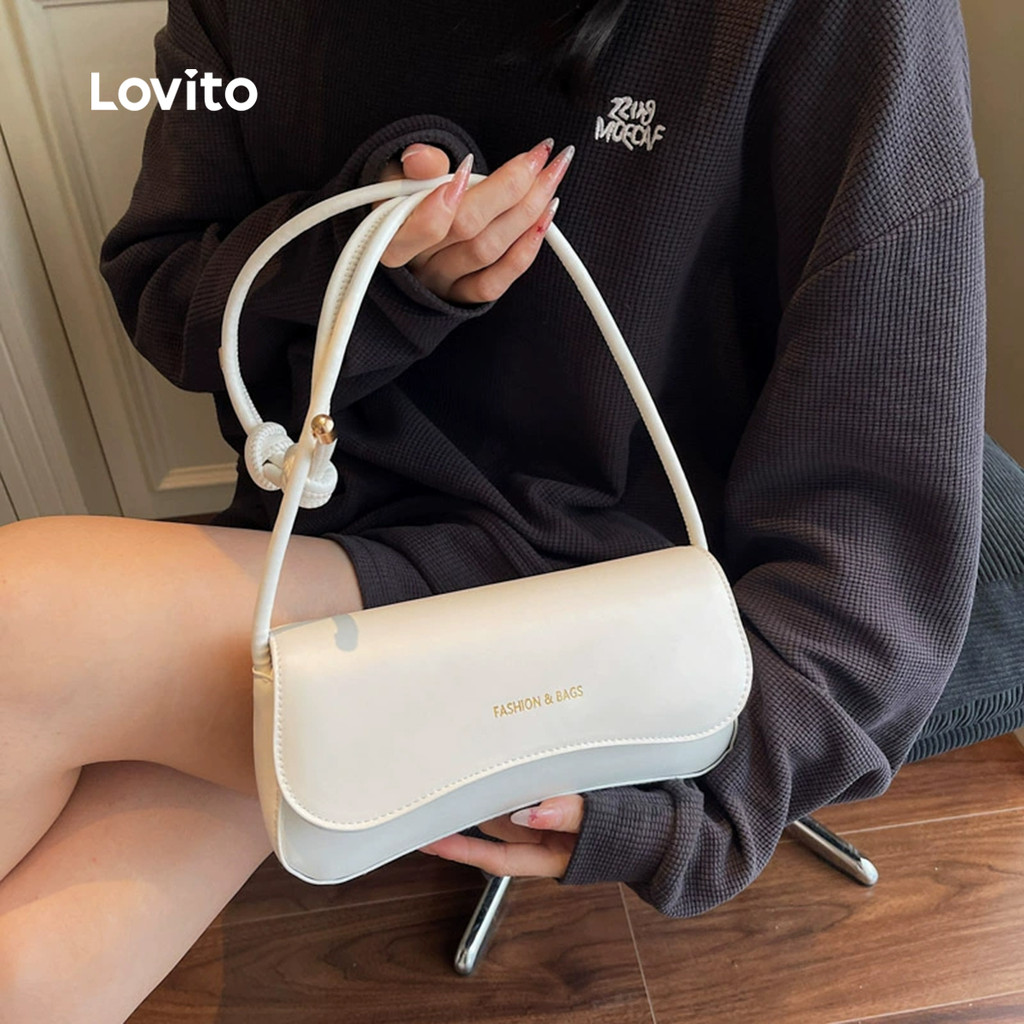 Detalhes do Lovito Série de Cores Morandi Casual Bolsa de Ombro Pequena para Mulheres LFA98045