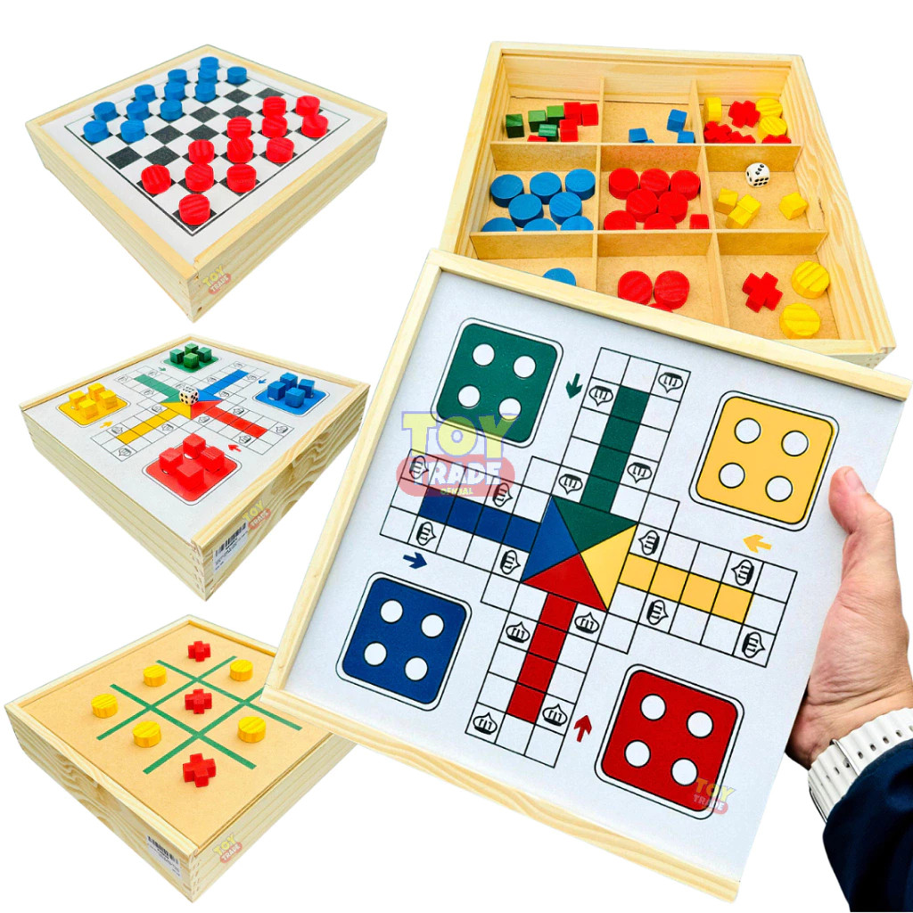 Jogos tabuleiro Dama, Jogo Da Velha, Ludo, Trilha, Dominó e Xadrez Jogo de Tabuleiro Jogos de Mesa