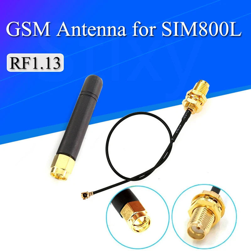 Antena GSM 3dBi WiFi Aérea SMA Roteador Sem Fio Fêmea + 15CM PCI U.FL IPX Para Cabo Trança SIM800L SIM800C GPRS H