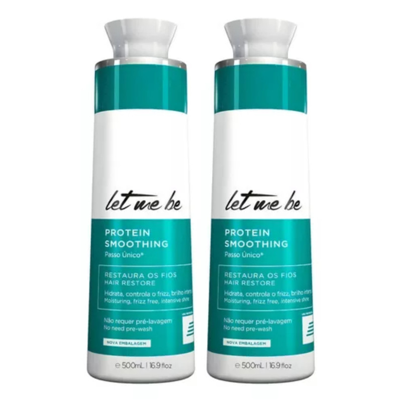 Kit Progressiva Passo Único Let Me Be Protein 2/500 ml Alisa, Hidrata e Fortalece Cabelos em 1 Passo