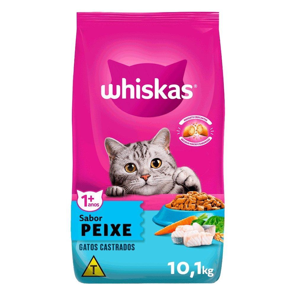 Ração Whiskas Gatos Castrados Peixe 10,1 Kg