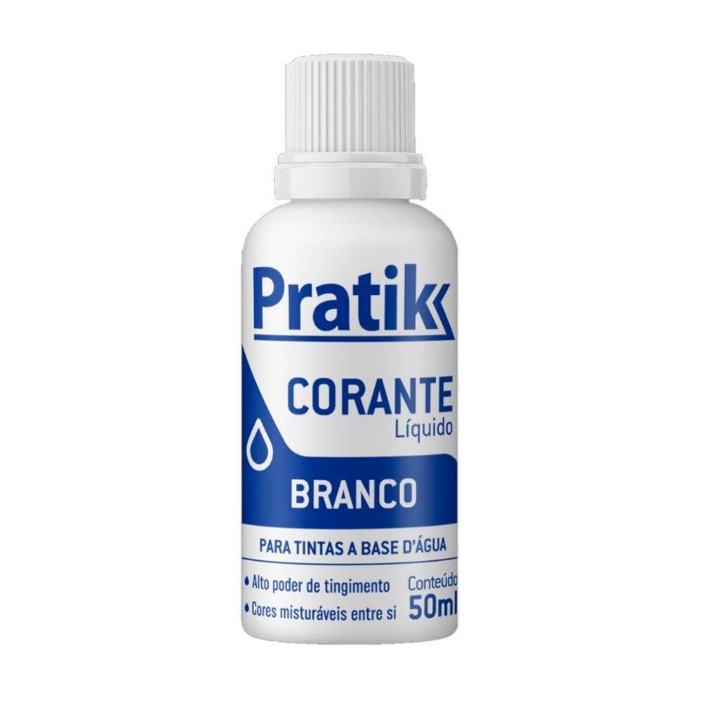 Corante Pratik Líquido Branco 50ml - Embalagem com 12 Unidades