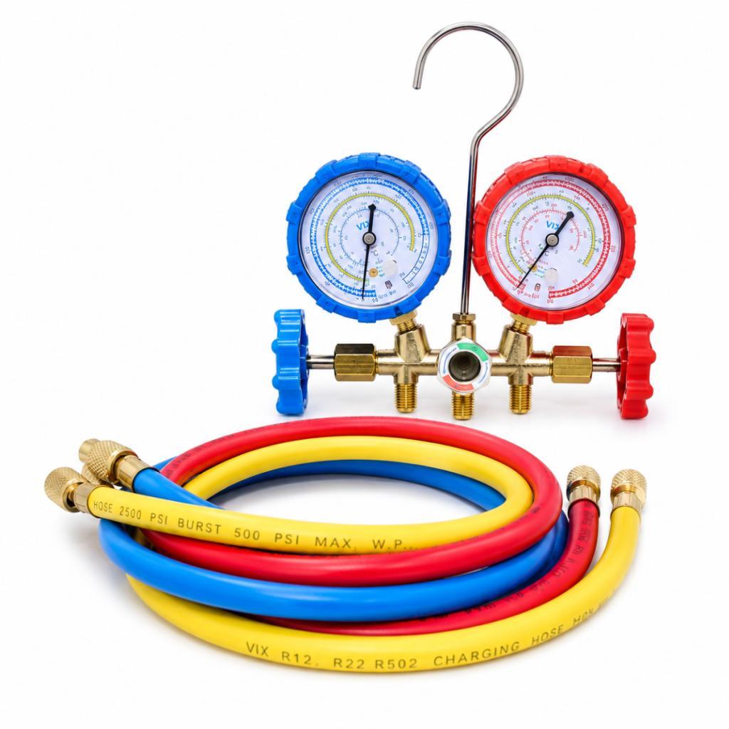 Manifold R22 R404 R134 R407 Ar Condicionado Split Gás VIX