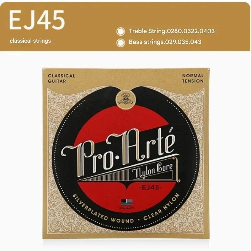 Conjunto De Cordas Para Violão Folk , 6 Resistentes À Ferrugem , Clássicas Duráveis EJ45EJ46EJ49EJ27n , Acessórios Music