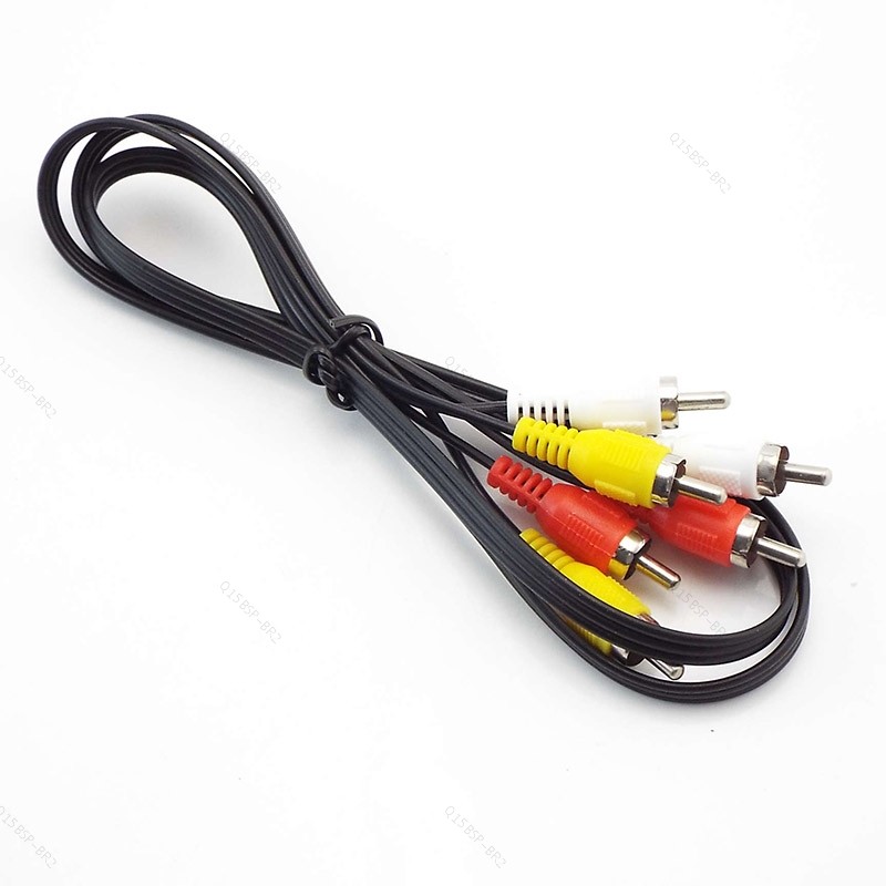 1M 1.5M 3M Cabo De Áudio E Vídeo Composto Plug 3 Vias RCA Macho Para M Conector Adaptador Fio BR15B2