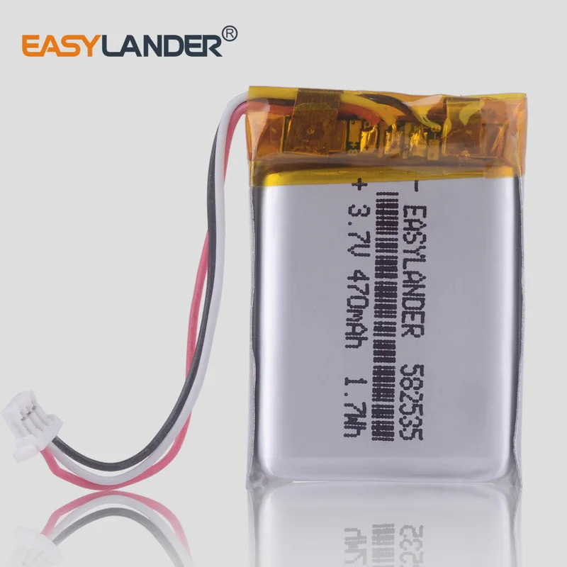 Fios De Silicone 602535 582535 Bateria SP5 600mAh Para MIO Tacógrafo papago HP F300 F200 F210 QStar A5 DVR parkcity 710