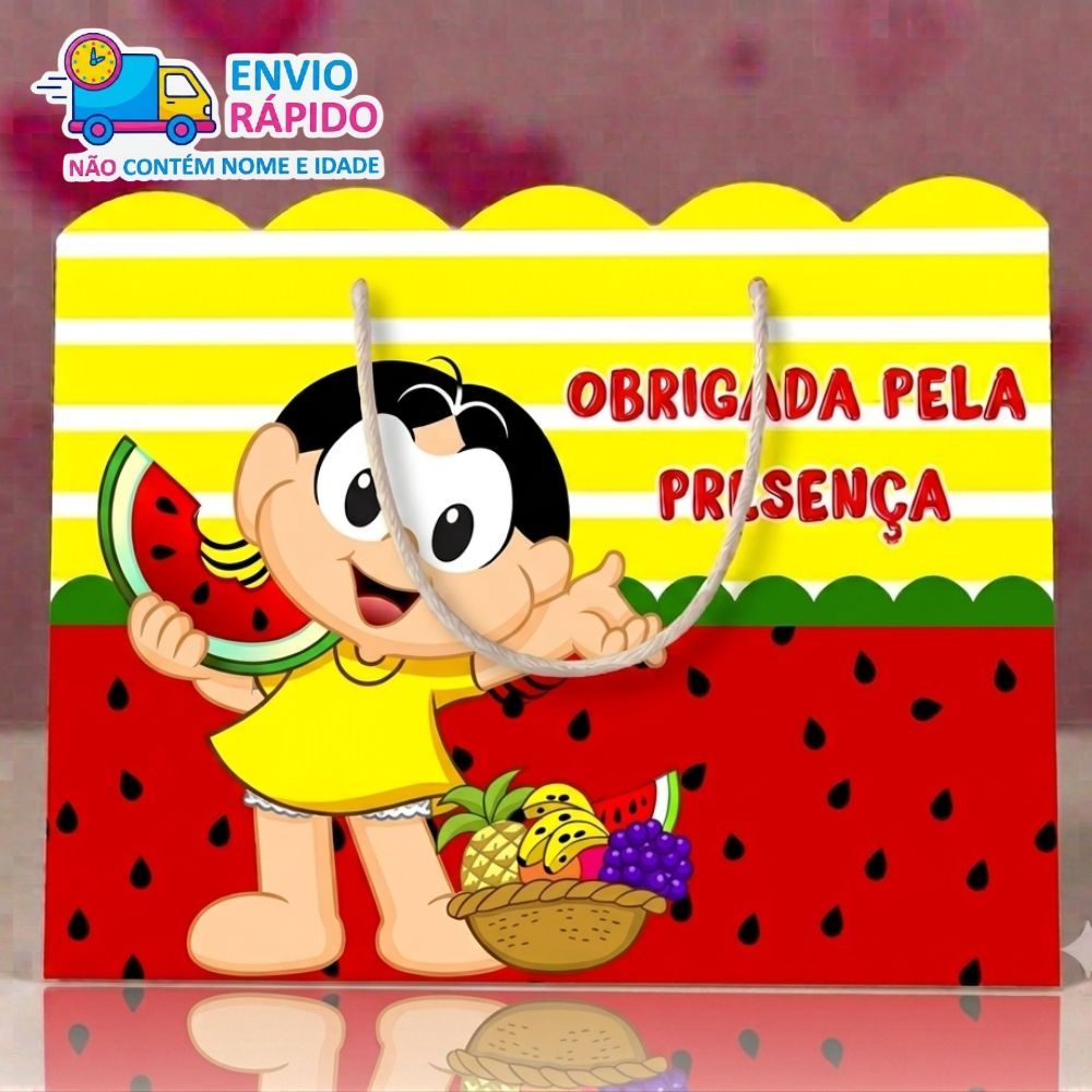 Kit Sacolinhas Personalizada Magali (20x15x7cm) Lembrancinhas de Aniversário - PEGUE E MONTE